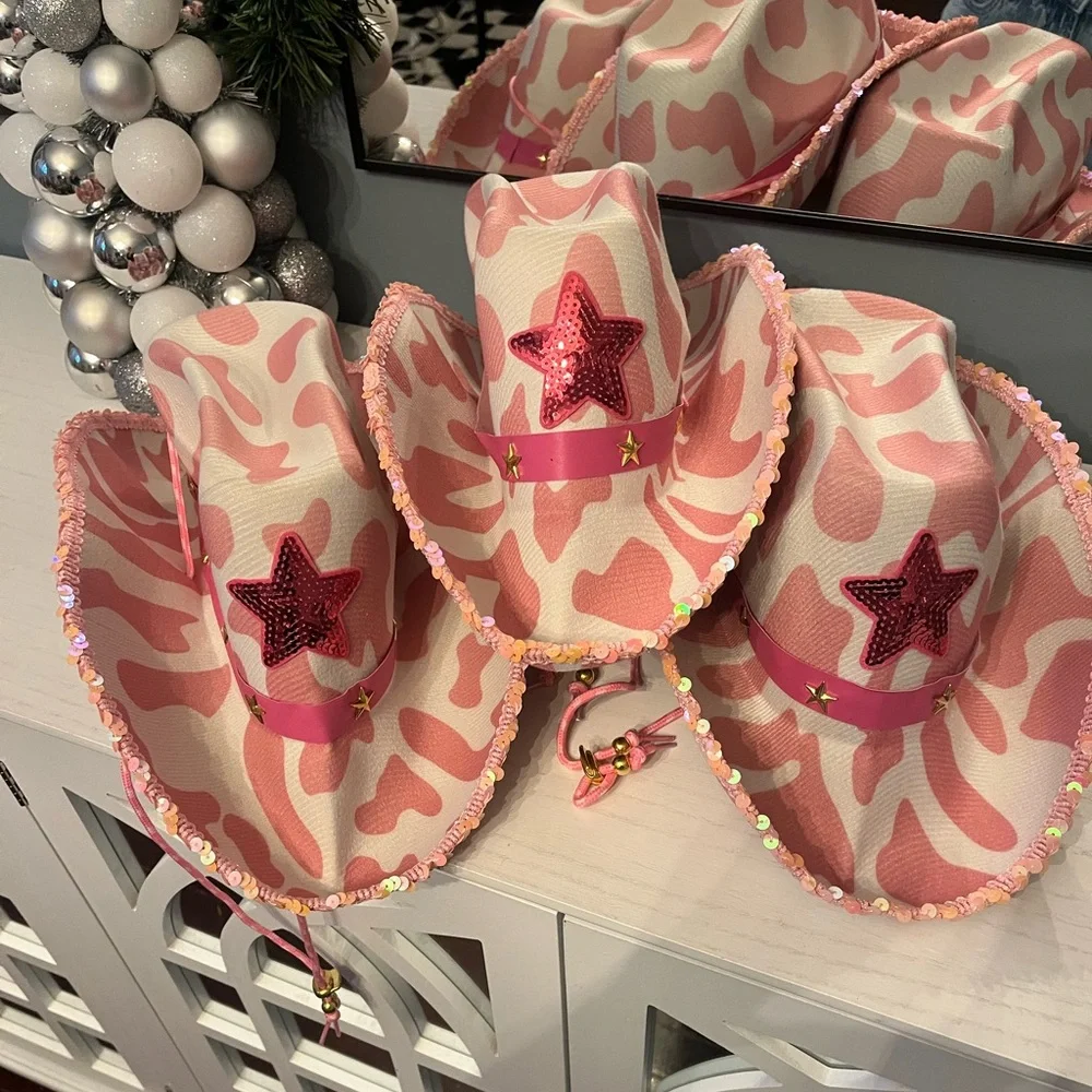 Pink cowboy hat Party accesory